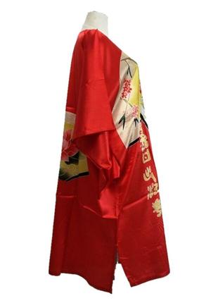 Шелковое платье кимоно цветы японии3 фото