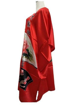 Шелковое платье кимоно цветы японии5 фото