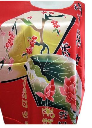 Шелковое платье кимоно цветы японии4 фото