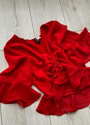 Укорочённая полупрозрачная блуза от divided