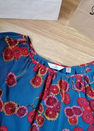 Блуза с рукавами в цветочный принт