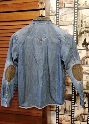 Джинсовая рубашка пиджак next 146р.2 фото