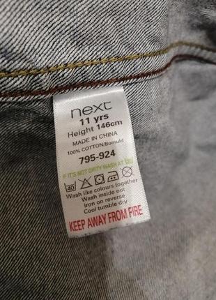 Джинсовая рубашка пиджак next 146р.3 фото