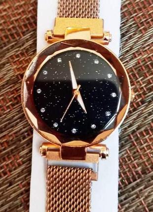 Часы starry sky watch цвет золото. часы звездное небо