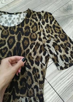 Красивое бархатное леопардовое платье4 фото