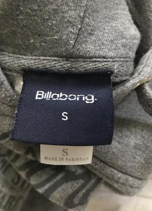 Сіре худі billabong з принтом на грудях2 фото