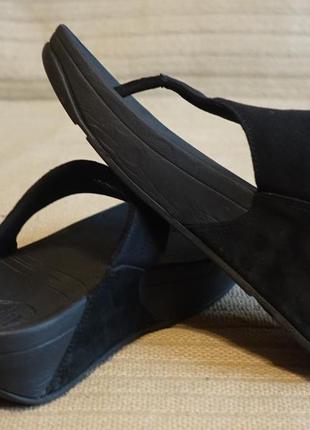 Легкі об'єднані чорні фірмові фітнес шльопанці fitflop style -377-001 37 р.