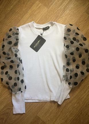 Шикарна блузка,рукава з органзи