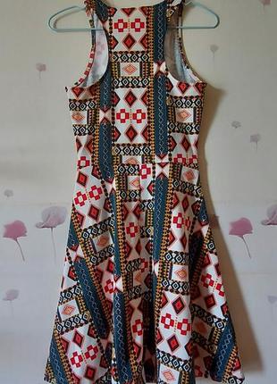 Трикотажное платье, сарафан в яркий принт h&amp;m, р. xs, рост 1603 фото
