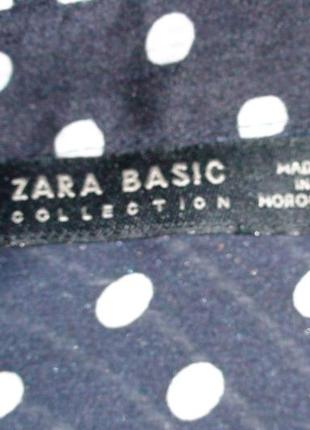 Блузка в горохи от zara basic6 фото