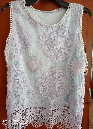 Ажурная майка