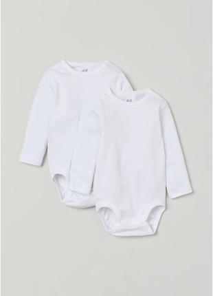 Боді біле однотонне h&m р.68см
