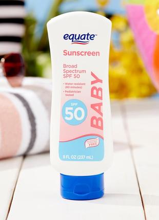 Американский солнцезащитный лосьон для детей-equate baby , spf 50