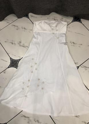 Белое платье бюстье2 фото