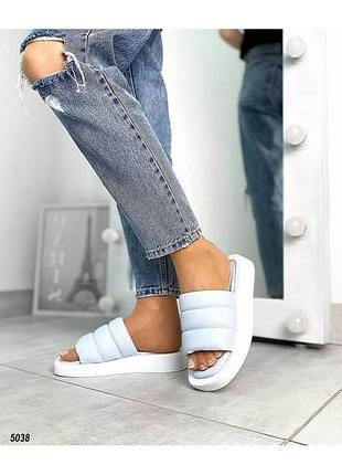 Кожаные шлепанцы