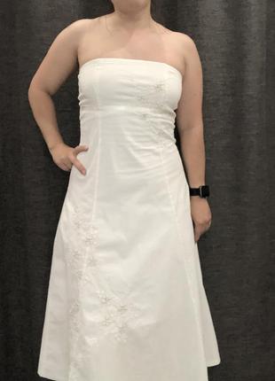Белое платье бюстье7 фото
