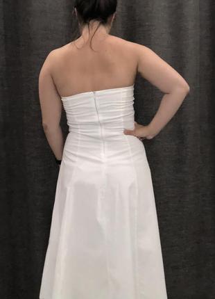 Белое платье бюстье8 фото