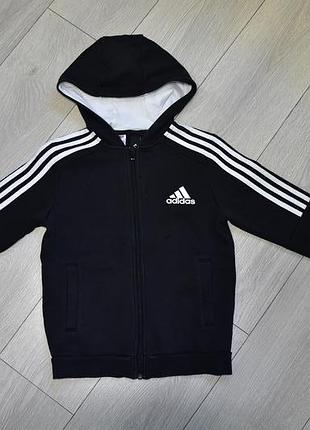 Детская спортивная кофта на хмейке с капюшоном adidas оригинал оригинальная кофта adidas на 9 10 лет