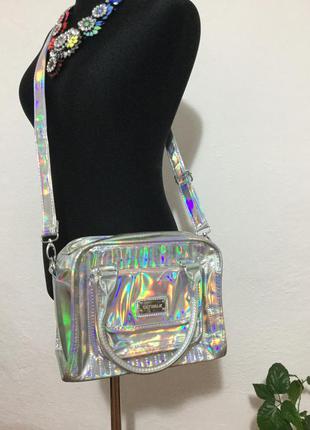 Флуресцентная фирменная стильная голографическая очень вместительная сумка2 фото