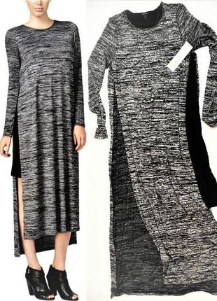 Довге пряме подвійне сукня туніка з розрізами від пройми "s", можна на 44 - 48 р3 фото