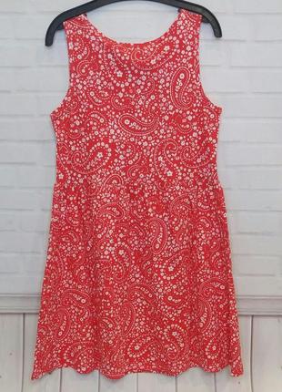 Нове плаття, червоного кольору з квітковим принтом h&m  98 104 110 116 134 1402 фото