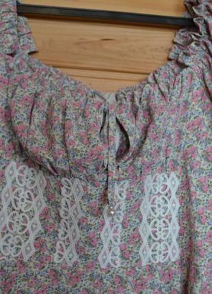 Новое потрясающее платье zuhvala! цветы прованс+шикарное кружево!5 фото