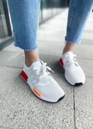 Кросівки nmd whitt/red кроссовки7 фото