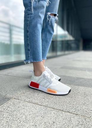 Кросівки nmd whitt/red кроссовки9 фото