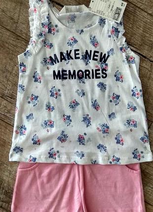 Костюм, шорты, майка, h&m, george, 3-4 года, 98-104 см.