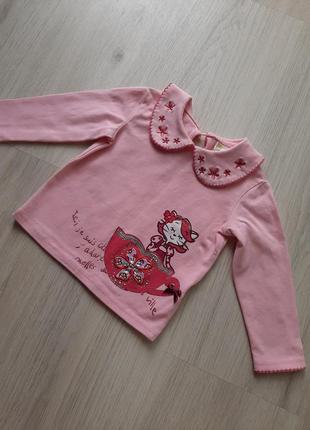 Кофта з котиком, реглан з коміром, водолазка