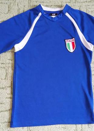 Синя футболка для хлопчика italia 9