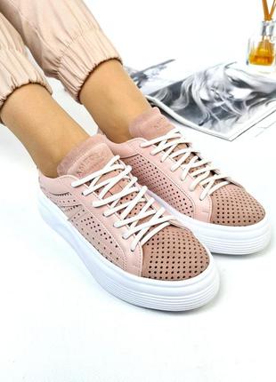 Летние кеды из натуральной кожи