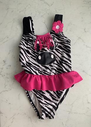 Крутий купальник зебра з чубком і хвостом))) фірми minikidz на 3-4 роки