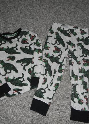 Пижама мальчику на 2-3годика с динозаврами