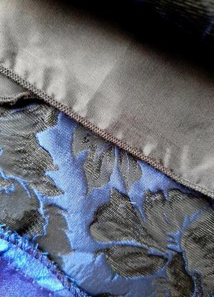 Стильная нарядная юбка насыщенного синего цвета 50 рр3 фото