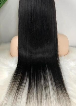 Парик из натуральных волос на повязке — качественный парик волос длинный №1054 фото