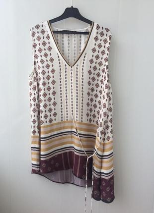 Блузка,топ в принт massimo dutti,40/l 2