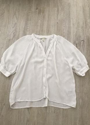 H&m белая блузка , м5 фото