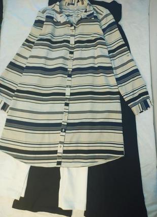 Платье 👗 рубашка в полоску 2