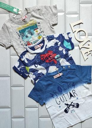 Футболочки три штуки на 9 міс.