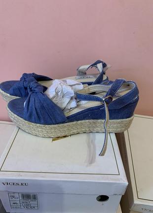 Джинсові босоніжки.