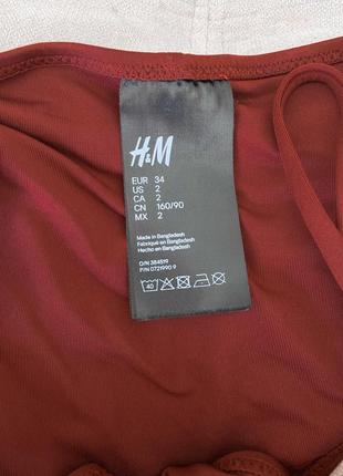 Купальник раздельный h&m лиф бандо цветочный 75с xs s8 фото