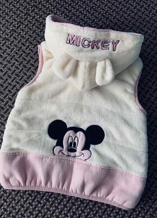 Плюшевая жилетка на меху с микки маус /miskey mouse beibile fashion kids.6 фото