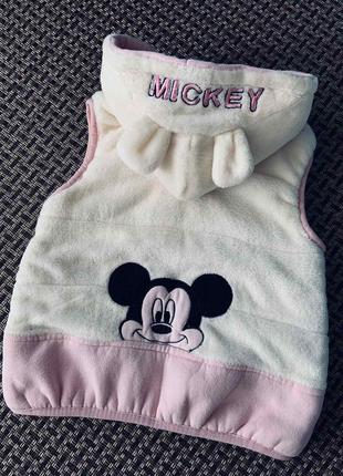 Плюшевая жилетка на меху с микки маус /miskey mouse beibile fashion kids.7 фото