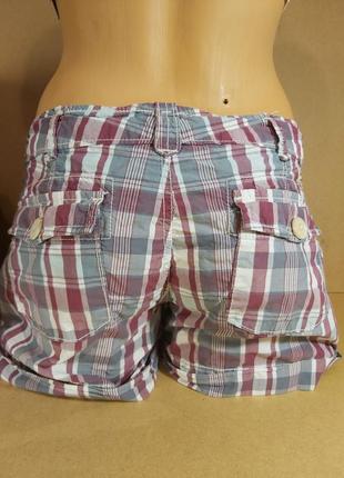 Короткие шорты ralph lauren в клетку. хлопковые шорты в клетку polo jeans company ralph lauren mfg6 фото