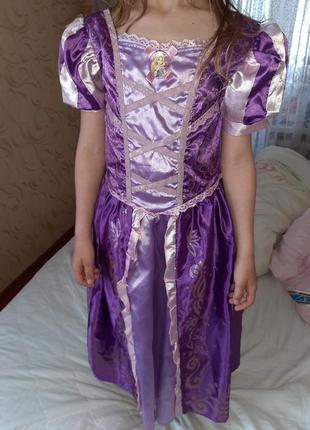 Карнавальное платье рапунцель на 7-8 лет.2 фото