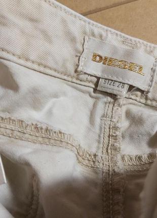 Короткие шорты diesel. стильные джинсовые шорты песочного цвета. светлые шорты diesel10 фото