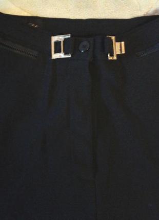 Брюки штаны черные с карманами на змейке yan di3 фото