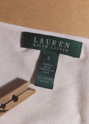Белая блуза lauren ralph lauren с рюшами. белая футболка с воланами lauren ralph lauren. хлопок6 фото