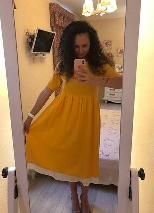 Льняное платье